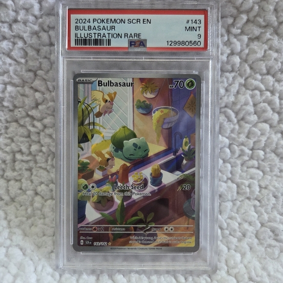 Pokemon Other - Pokemon Bulbasaur Illustration Card - Green and Blue